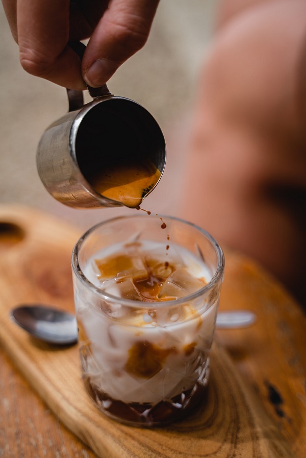 Eiskaffee im Glas